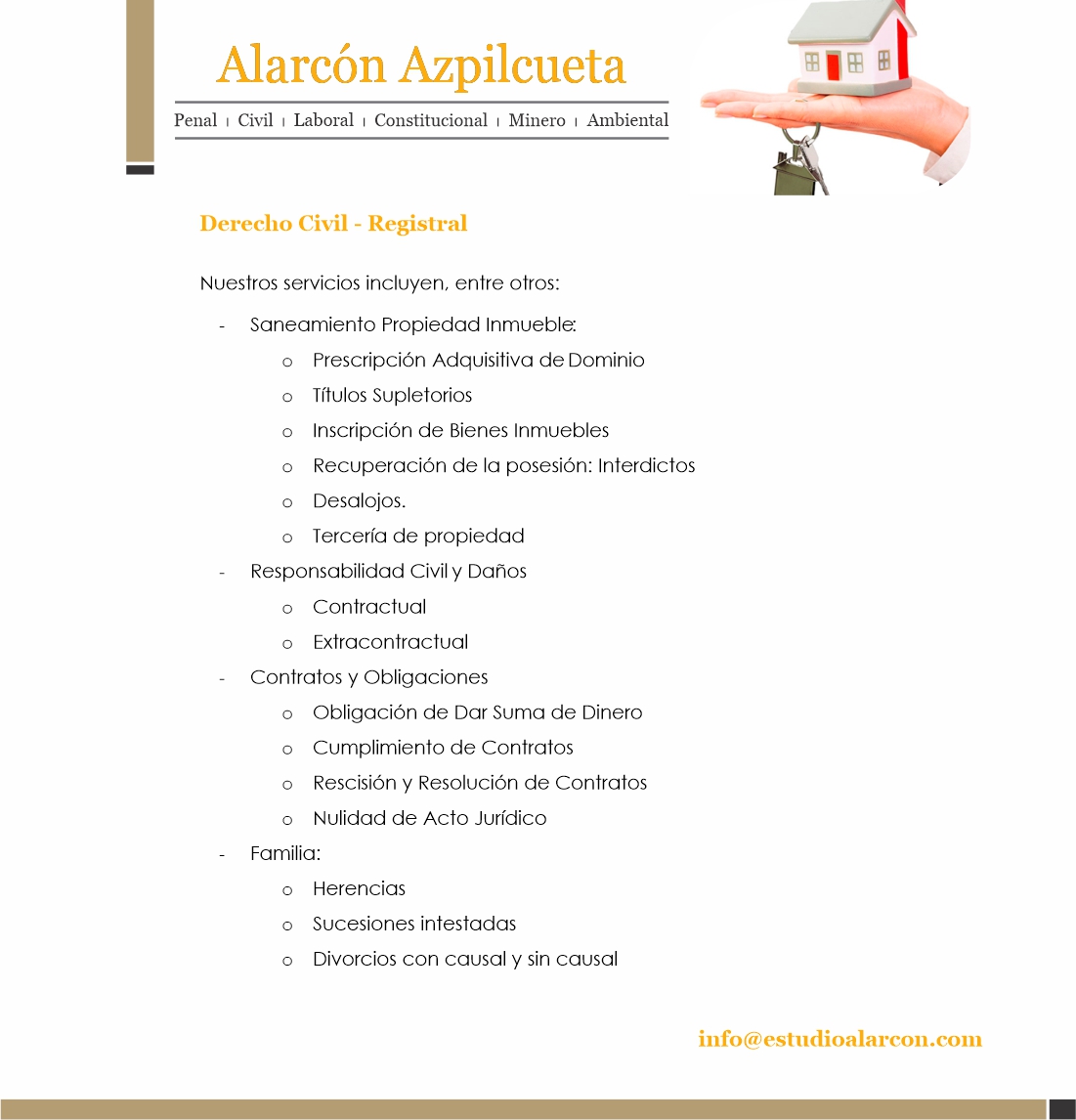servicios área civil